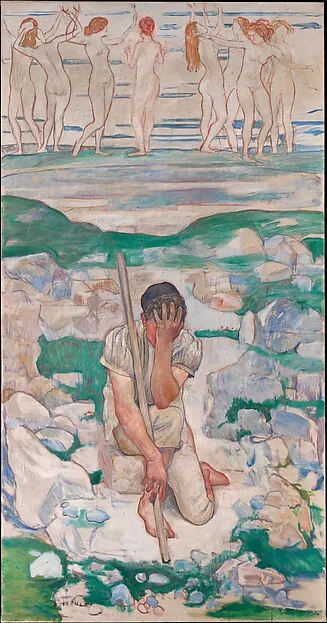 The Dream of the Shepherd (Der Traum des Hirten) — Ferdinand Hodler — praca twórcy Łukasz Wójcik na Freshwall Marketplace
