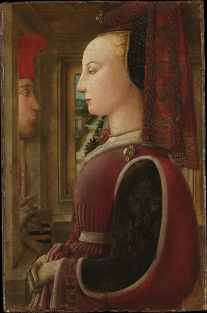 Portrait of a Woman with a Man at a Casement — Fra Filippo Lippi — praca twórcy Zofia Mazur na Freshwall Marketplace