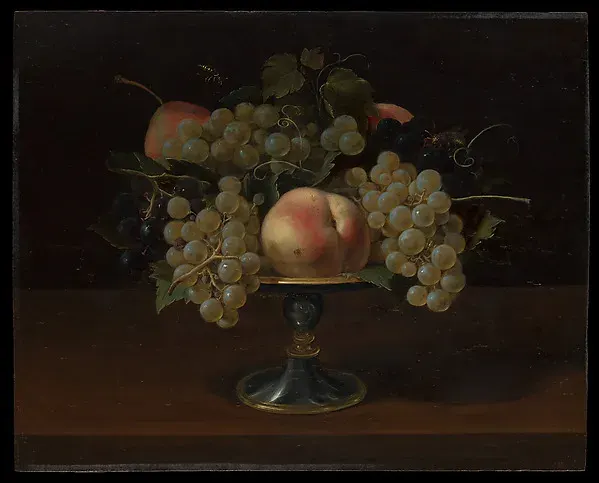 Still Life of Grapes and Peaches — Panfilo Nuvolone — praca twórcy Aleksandra Sokołowski na Freshwall Marketplace