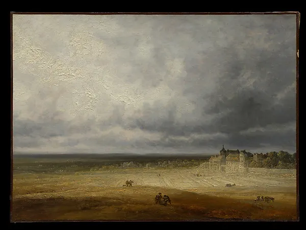 Landscape with a Plowed Field and a Village — Georges Michel — praca twórcy Jakub Wiśniewska na Freshwall Marketplace