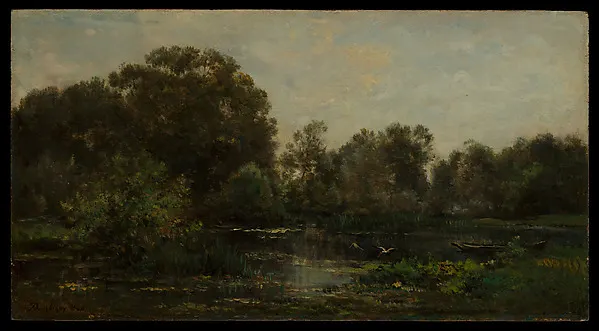 A River Landscape with Storks — Charles-François Daubigny — praca twórcy Alicja Kamińska na Freshwall Marketplace