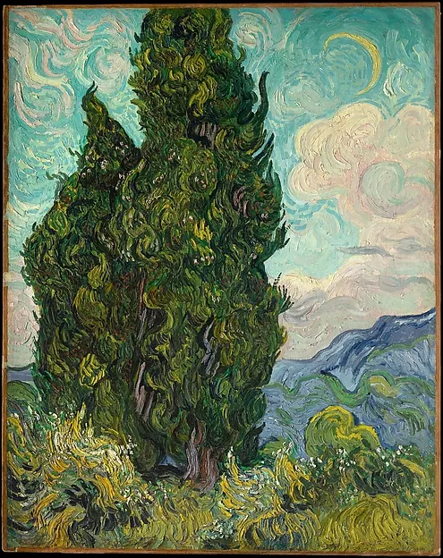 Cypresses — Vincent van Gogh — praca twórcy Natalia Górska na Freshwall Marketplace