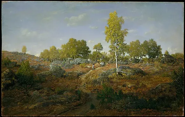 An Early Summer Morning in the Forest of Fontainebleau — Théodore Rousseau — praca twórcy Weronika Kaczmarek na Freshwall Marketplace