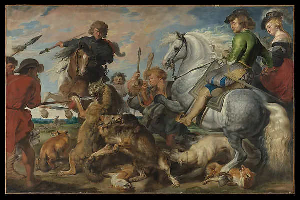 Wolf and Fox Hunt — Peter Paul Rubens — praca twórcy Alicja Kamińska na Freshwall Marketplace