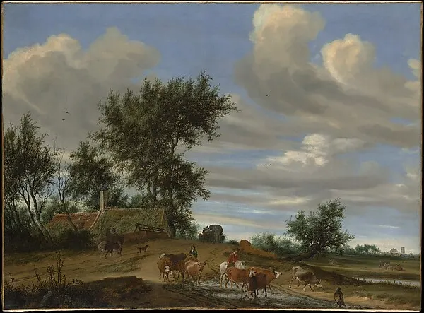 A Country Road — Salomon van Ruysdael — praca twórcy Monika Mazur na Freshwall Marketplace