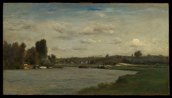 Landscape on a River — Charles-François Daubigny — praca twórcy Paweł Kowalczyk na Freshwall Marketplace