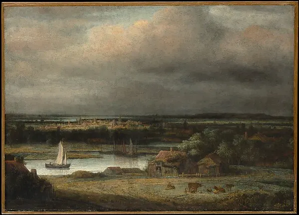 Wide River Landscape — Philips Koninck — praca twórcy Jakub Wieczorek na Freshwall Marketplace