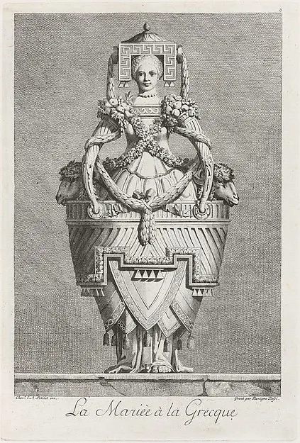 Mascarade à la Grecque; Suite des Vases; and [Cheminées] — Ennemond Alexandre Petitot — praca twórcy Barbara Baran na Freshwall Marketplace
