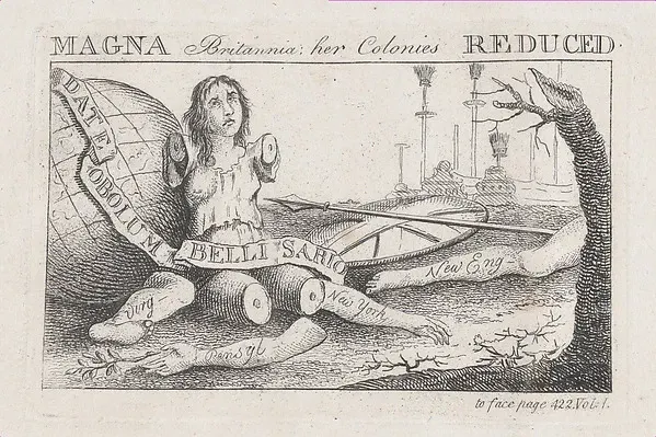 Magna Britannia: Her Colonies Reduced — Benjamin Franklin — praca twórcy Patryk Sikora na Freshwall Marketplace