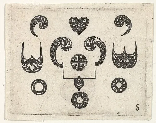 Blackwork Print with Various Motifs — Claes Jansz. Visscher — praca twórcy Mateusz Dąbrowski na Freshwall Marketplace