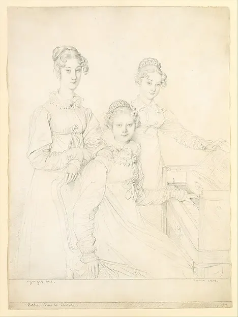 The Kaunitz Sisters (Leopoldine, Caroline, and Ferdinandine) — Jean Auguste Dominique Ingres — praca twórcy Marcin Sikora na Freshwall Marketplace