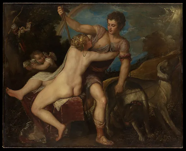 Venus and Adonis — Titian (Tiziano Vecellio) — praca twórcy Magdalena Zieliński na Freshwall Marketplace