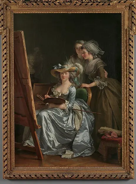 Self-Portrait with Two Pupils, Marie Gabrielle Capet (1761–1818) and Marie Marguerite Carraux de Rosemond (1765–1788) — Adélaïde Labille-Guiard — praca twórcy Sebastian Wiśniewska na Freshwall Marketplace