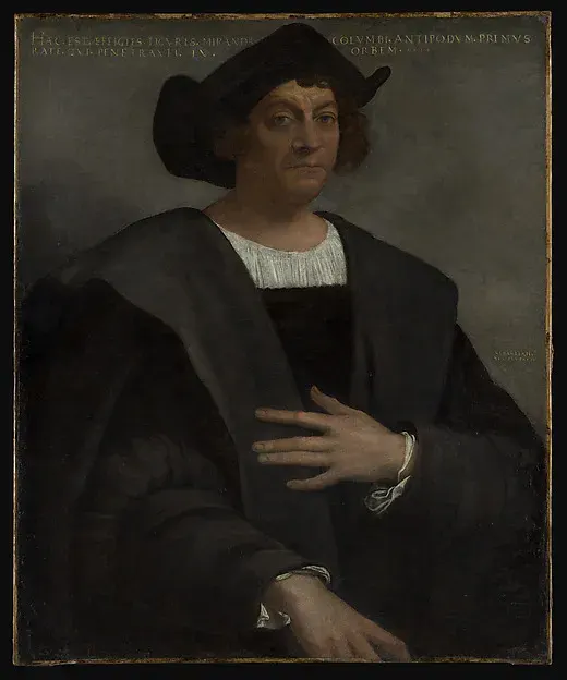 Portrait of a Man, Said to be Christopher Columbus (born about 1446, died 1506) — Sebastiano del Piombo (Sebastiano Luciani) — praca twórcy Antoni Lis na Freshwall Marketplace