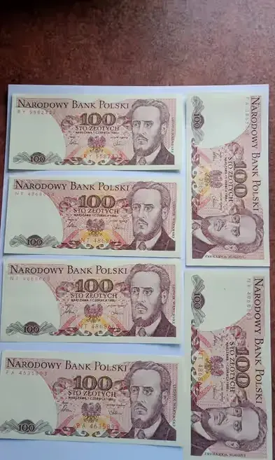 100 zł prl banknot sztywne — praca twórcy Nieznajomy na Freshwall Marketplace