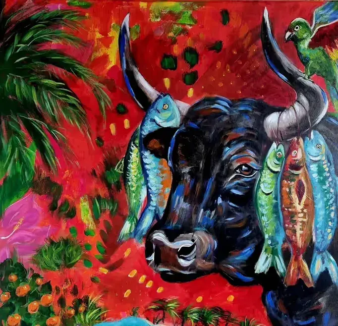 BYK obraz pt Malaga ręcznie malowany — praca twórcy paulaart na Freshwall Marketplace