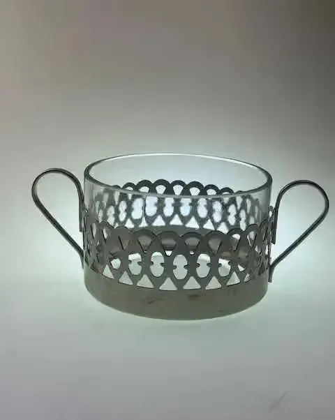Cukiernica PRL szkło  koszyczek śred  9,4 cm — praca twórcy Antykwariat Filemon na Freshwall Marketplace