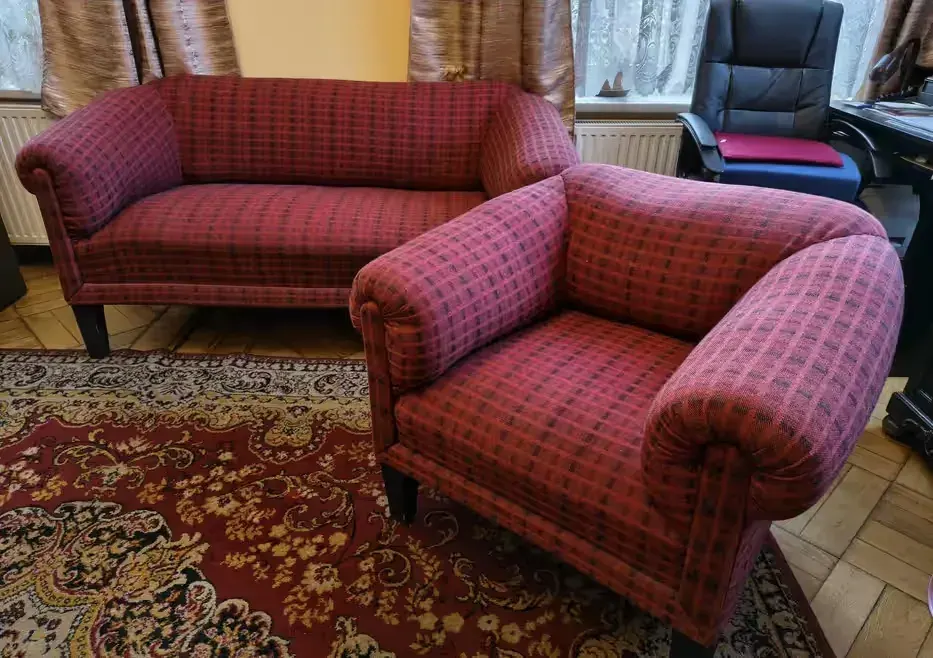 Ekskluzywny komplet klubowy z lat 20. XX wieku | Sofa + Fotel — praca twórcy Andrzej na Freshwall Marketplace