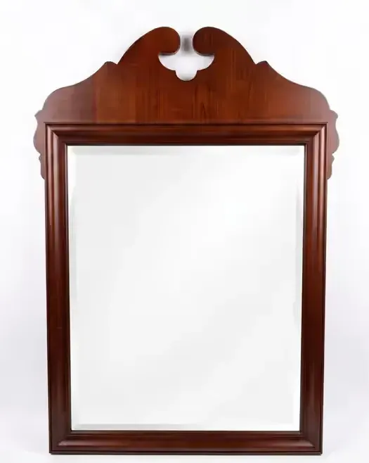 Elegansckie lustro fazowane w drewnianej ramie vintage — praca twórcy Ala na Freshwall Marketplace