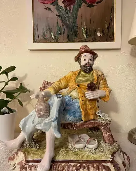 Figurka porcelanowa ceramika wielka ogromna Capodimonte Bossano 38 cm — praca twórcy Bike-Pro na Freshwall Marketplace
