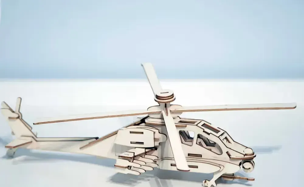 Helikopte składanka drewniana 3D puzzle — praca twórcy Anna na Freshwall Marketplace