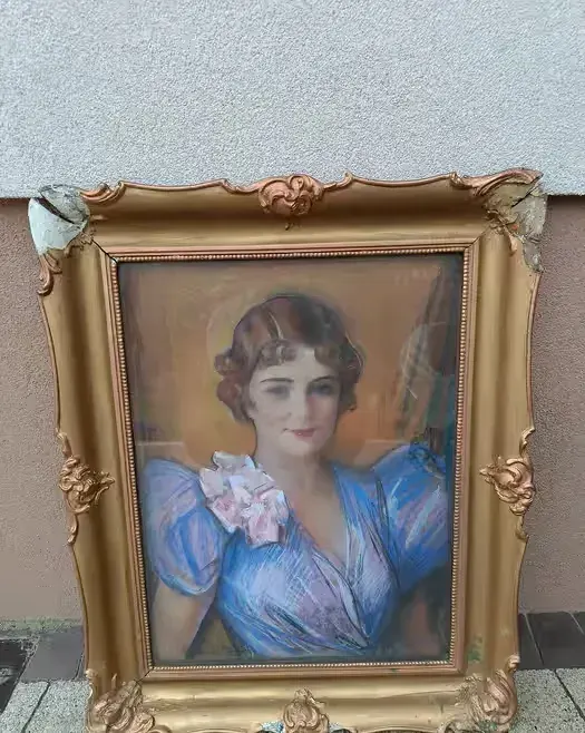 Józef Kidoń "Portret kobiety w błękitnej sukni" — praca twórcy Mariusz na Freshwall Marketplace