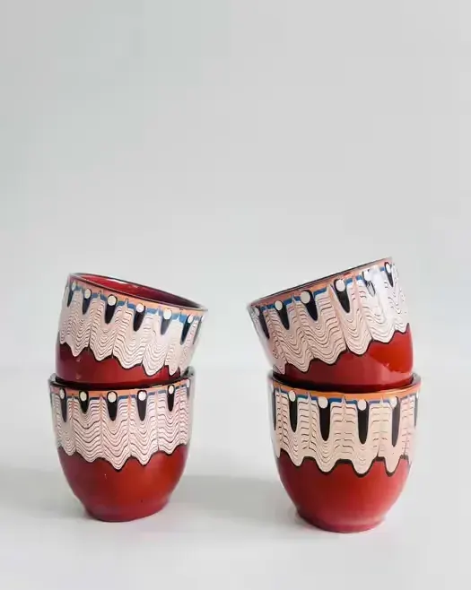 Kubeczki Vintage kamionkowe Bułgaria lata 70 / Kubki Vintage Bułgaria — praca twórcy Sklepik na Freshwall Marketplace
