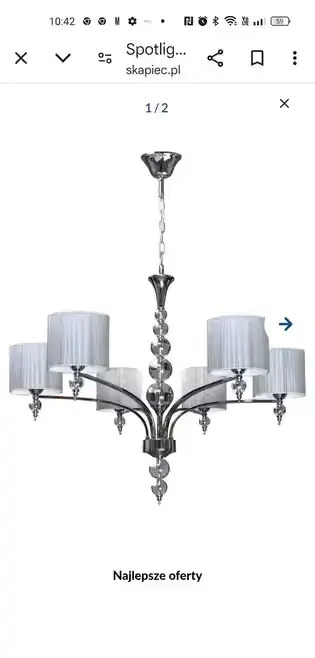 Lampa Spotlight Lyon Żyrandol sufitowy z abażurami — praca twórcy Ewa na Freshwall Marketplace