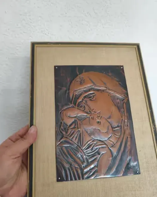 Metaloplastyka dewocjonalia autorska vintage retro prl — praca twórcy Galeria Rzeczy Niezwykłych na Freshwall Marketplace