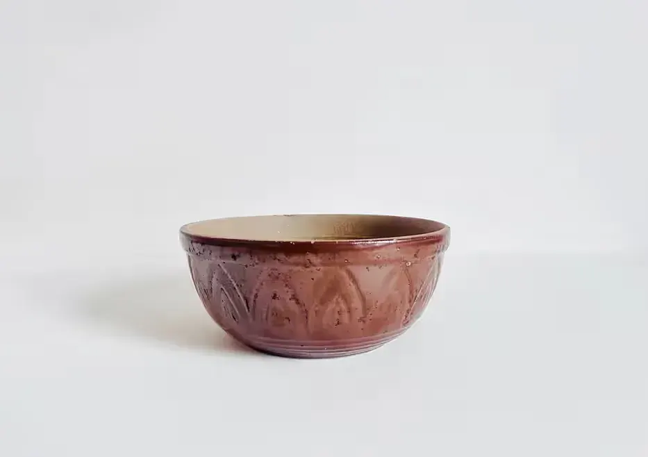Misa kamionkowa Bochnia Vintage z PRL, brązowa, gliniana, wypalana — praca twórcy Sklepik na Freshwall Marketplace