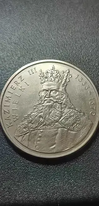 moneta - 100 Złotych 1987 - KAZIMIERZ III WIELK PRL — praca twórcy Piotr na Freshwall Marketplace