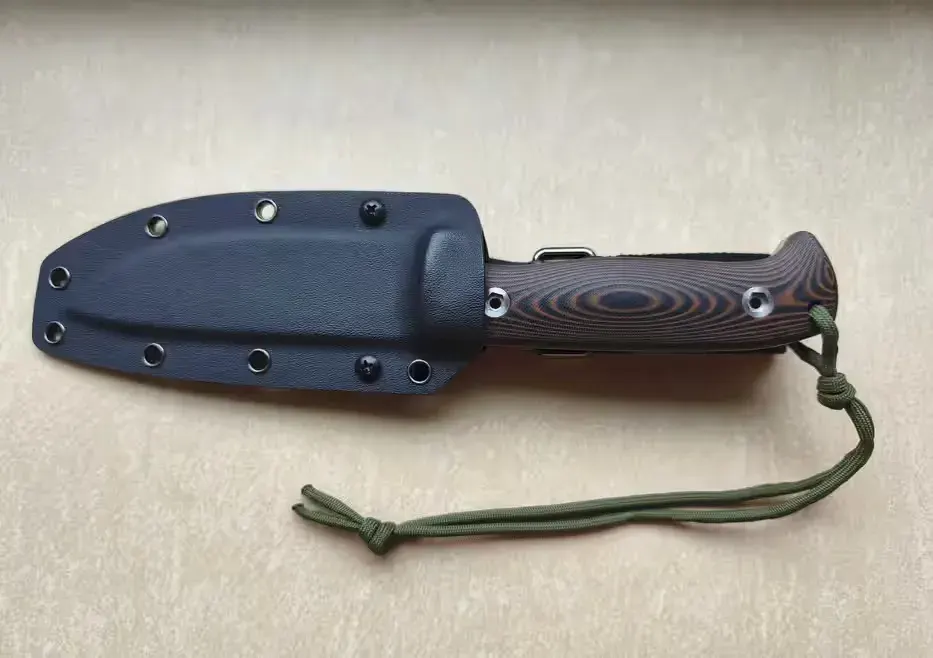 Nóż Bushcraftowy Survivalowy Bushcraft Beaver - Reini Rossmann, stal D2, rękojeść G10 — praca twórcy Pablo na Freshwall Marketplace