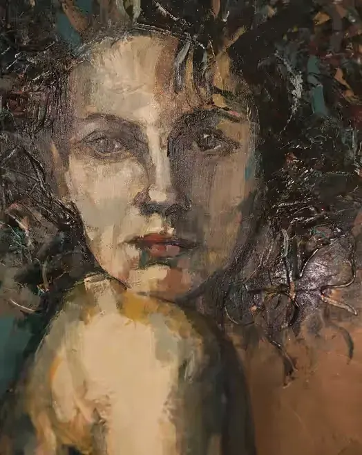 obraz olej  olejny duży portret — praca twórcy Ania na Freshwall Marketplace