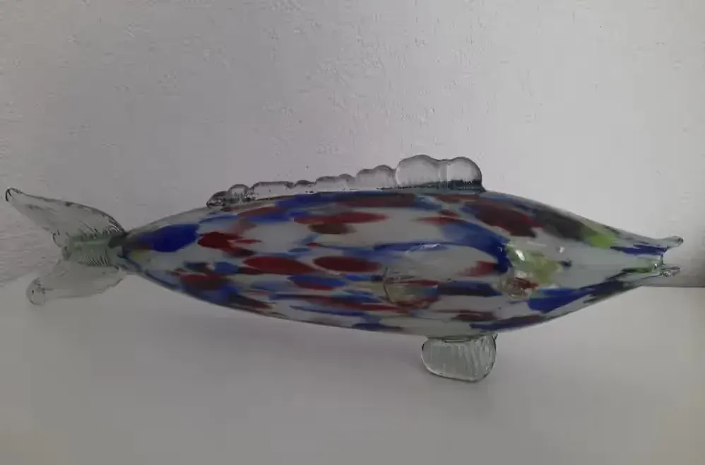 OGROMNA Szklana Ryba PRL – 52 cm Kultowy Klasyk Designu, Unikat — praca twórcy Magdalena na Freshwall Marketplace