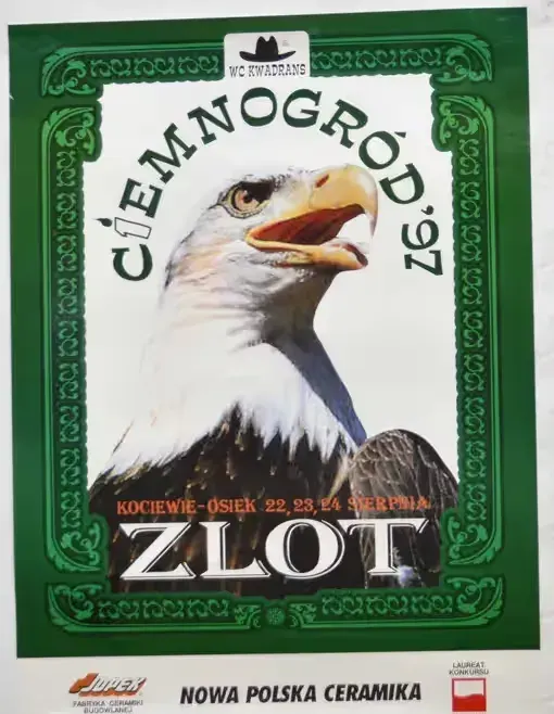 Oryginalny plakat Ciemnogród 97 WC Kwadrans Wojciech Cejrowski zlot Kociewie Osiek 1997 retro — praca twórcy IG88 na Freshwall Marketplace
