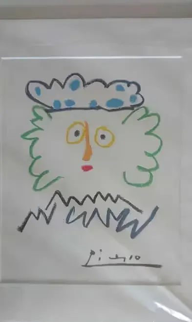 Pablo Picasso King Kagpha 1965 Print Art Lithograph/Vintage Modernism — praca twórcy Michal na Freshwall Marketplace