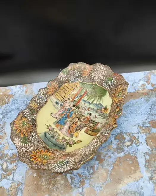 Patera Chińska Porcelana - Japonia - ręcznie malowana - ciekawa 3309 — praca twórcy skarbywyszukane na Freshwall Marketplace