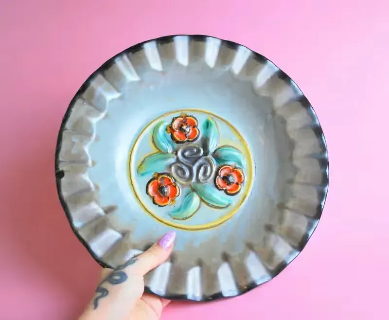 patera retro plakiety kwiaty hand made lata 70 80 vintage prl — praca twórcy Agnieszka na Freshwall Marketplace