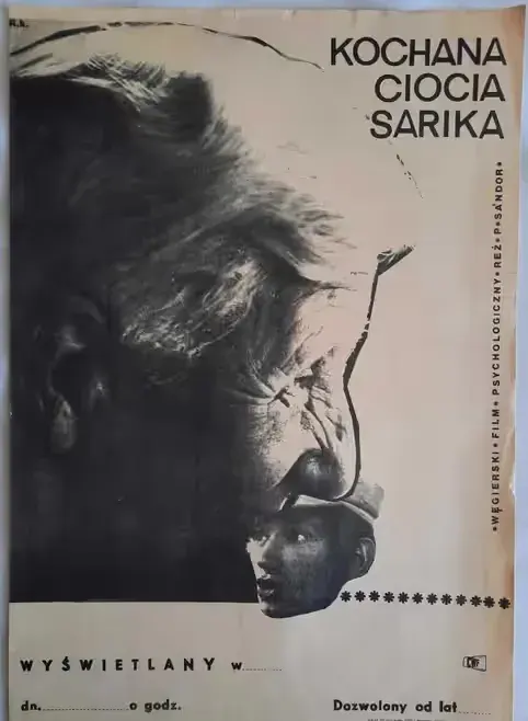 Plakat Filmowy Kochana Ciocia Sarika ok. 1970 r. Oryginał Vintage PRL — praca twórcy galeriaszafa na Freshwall Marketplace