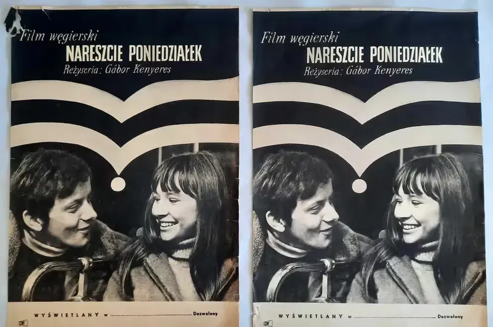 Plakat Filmowy Nareszcie Poniedziałek ok. 1970 r. Oryginał Vintage PRL — praca twórcy galeriaszafa na Freshwall Marketplace
