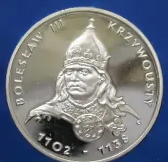 Polska 200 złotych 1982 - Bolesław Krzywousty - srebro - stan menniczy - — praca twórcy Janolsk na Freshwall Marketplace