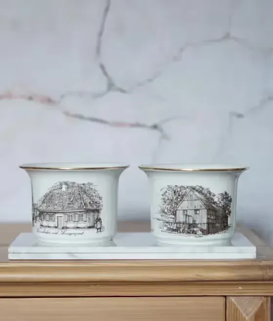 Porcelanowa osłonka na doniczkę BG Dania lata 70-te — praca twórcy Justyna na Freshwall Marketplace