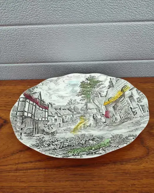 Porcelanowy półmisek - Angielska porcelana - Vintage - design W — praca twórcy skarbywyszukane na Freshwall Marketplace