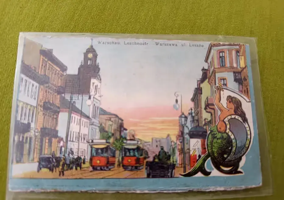 Postkarte-pocztówka Warszawa 1916 rok. Ul.Leszno. — praca twórcy Sylwester na Freshwall Marketplace