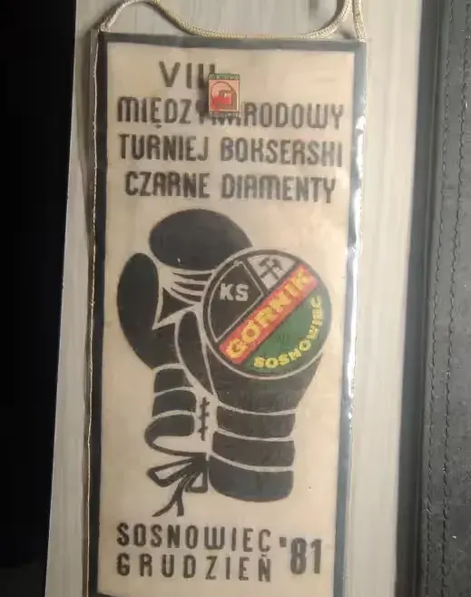 Proporczyk i wpinka  Górnik Sosnowiec Czarne diamenty '81 boks — praca twórcy Kamil na Freshwall Marketplace