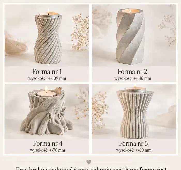 Ręcznie robiony świecznik cementowy tealight loft – forma do wyboru — praca twórcy ProDruk3D na Freshwall Marketplace