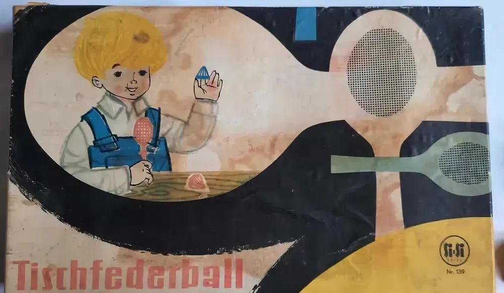 Stara Gra SKOCZKI Badminton Stołowy Stara Zabawka Vintage — praca twórcy galeriaszafa na Freshwall Marketplace