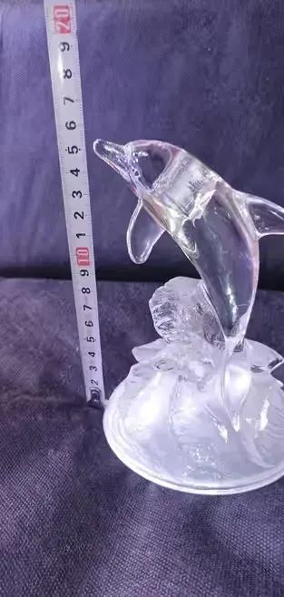 Stare szkło kryształowy delfin 15,5 cm — praca twórcy Margo na Freshwall Marketplace