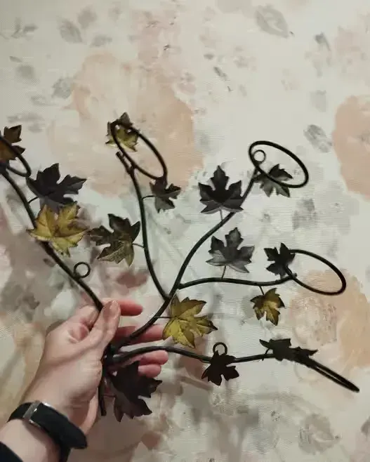Świecznik wiszący vintage liść klonu — praca twórcy Sprzedająca na Freshwall Marketplace