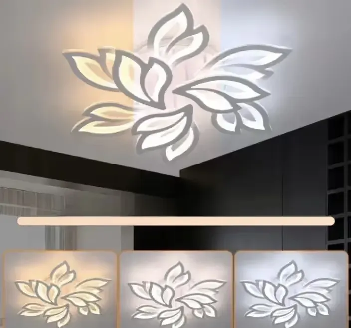 Lampa Led sufitowa RGB Biała w kształcie Kwiatu sterowana pilotem — praca twórcy Olena na Freshwall Marketplace